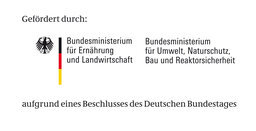 Gefördert durch das Bundesministerium für Ernährung und Landwirtschaft und durch das Bundesministerium für Umwelt, Naturschutz, Bau und Reaktorsicherheit aufgrund eines Beschlusses des Deutschen Bundestages.
